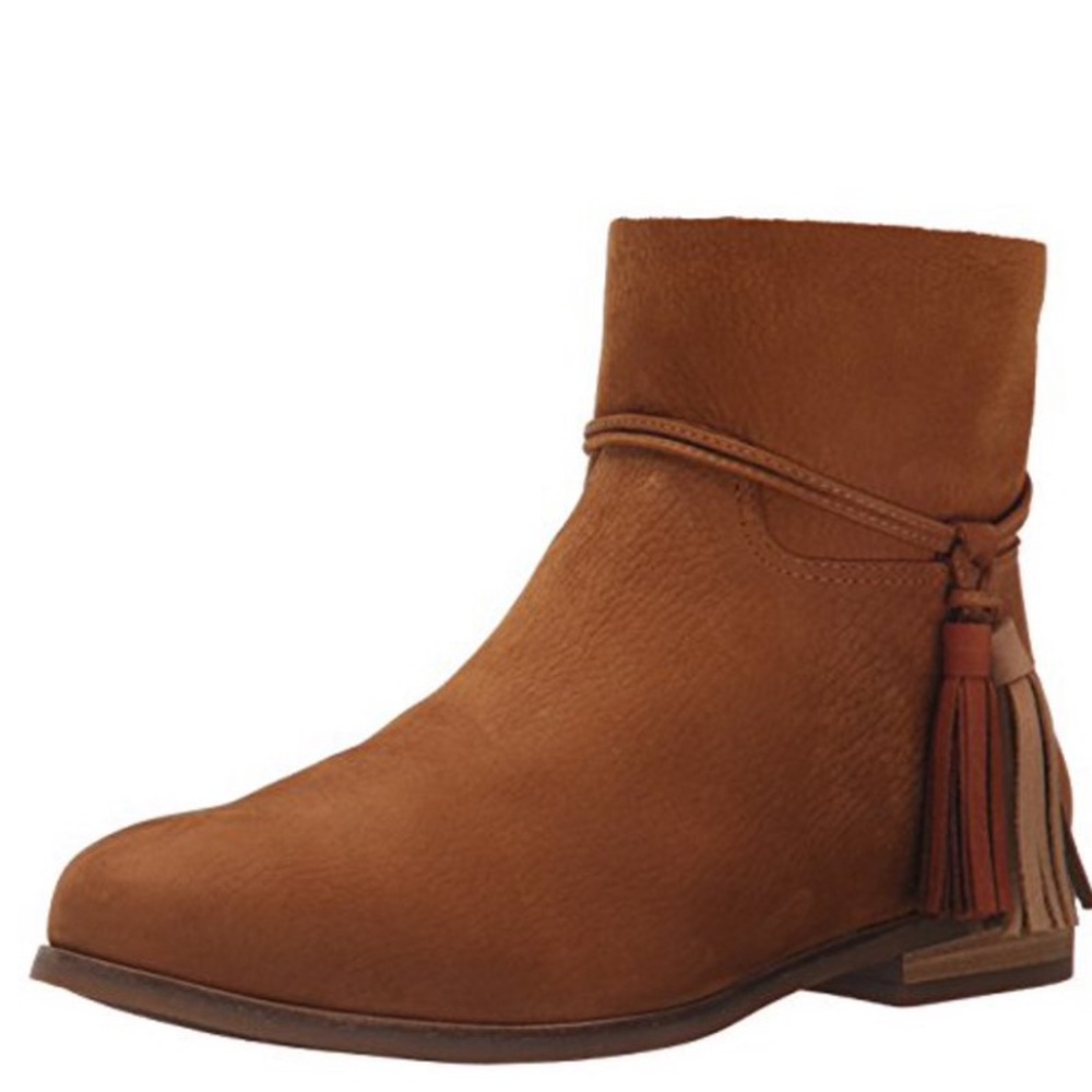 Lucky Women’s Suede Low Cut Tassel Ankle Bootie